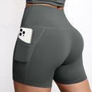 Women High Waist Pocket Yoga Sport Biker Shorts Leggings For Fitness Lift Hips Running Workout Yoga Pant