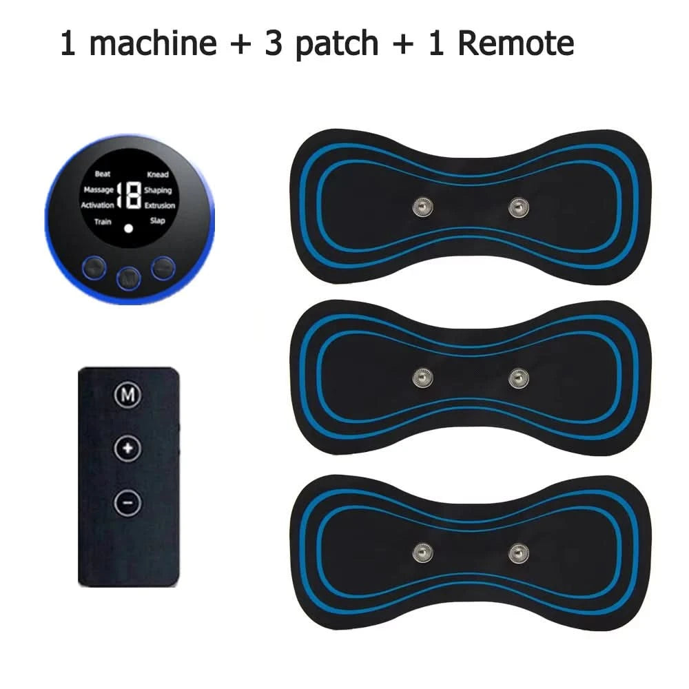 Neck Massager LCD Display EMS Electric Cervical Massage Patch Low-Frequency Pulse Muscle Stimulation Pad For Relaxation - M & M Global