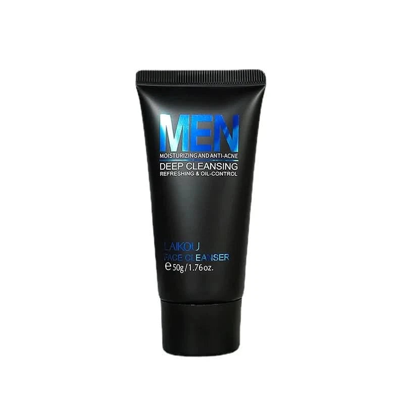 LAIKOU Men Facial Cleanser Face Wash Moisturizing Man Skin Care Oil Control Blackhead Remove Scrub Cosmetics Deep Norishing 50g - M & M Global