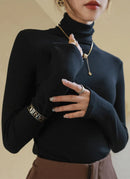 Autumn New Turtleneck basic Knitted Pullovers High-End Sense Temperament Long Sleeve Sweaters Fashion Slim Fit Bottoming Tops