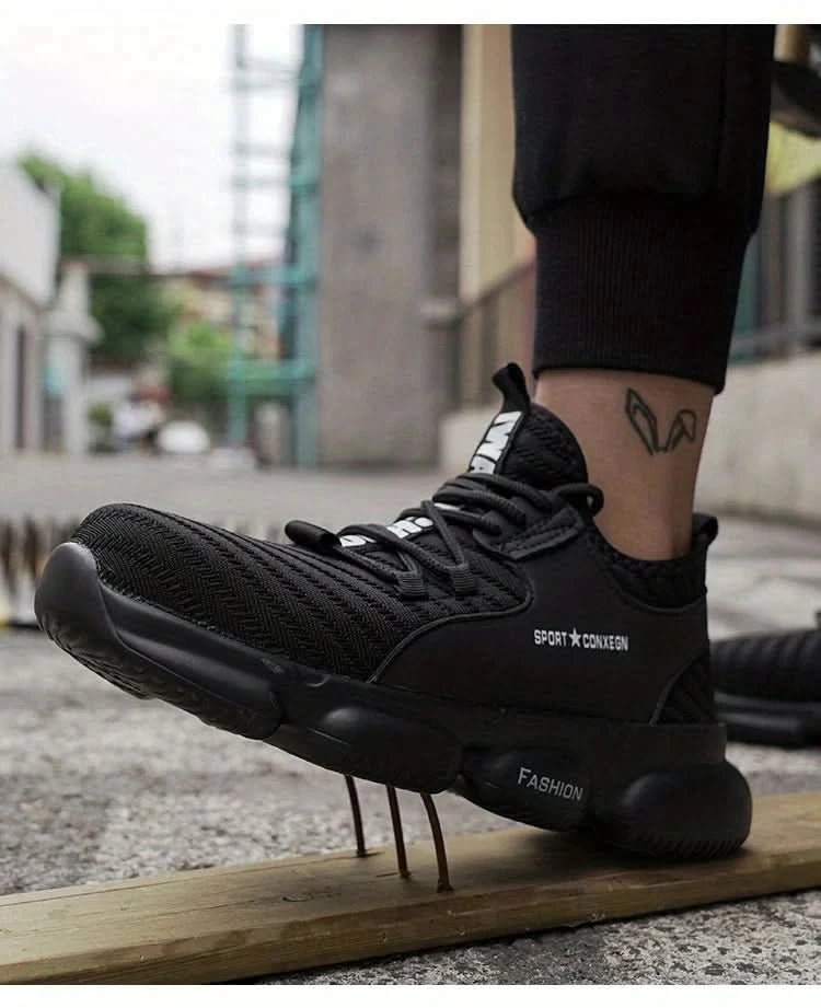 Anti-smash, anti-puncture, breathable, fashionable and comfortable safety shoes
