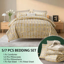 5/7 piece bedding set with geometric pattern on a bed in a bedroom setting.
Comfora Cozy Bedding Set
sage green bedding
white bedding set
comforter set queen
floral duvet cover
Comfora Cozy Bedding Set
plush comforter set cozy pack
ultra-soft all-season comforter and shams
luxury cozy bedding set online
warm textured comforter set King/Queen

Green Plant Bedding


Botanical Quilt Set


Nature Print Bedding


5 Piece Bedding Set

7 Piece Bedding Set
