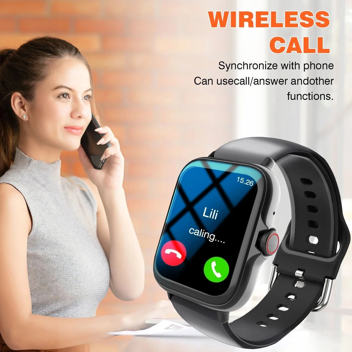 2025 new smart watch, Bluetooth call, message reminder, music playback, shutter control, weather forecast, unisex