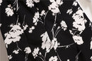 Women Mini Dresses Summer Fashion Female Vestidos Print Floral Chiffon Dresses Shirring Pleated Short Puffy Sleeve Casual Dress - M & M Global