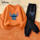 Spring Baby Girl Boy Clothes Set Children Disney Stitch Cartoon Print Sweatshirt Top and Pants Bottom 2Pieces Suit Kid Tracksuit - M & M Global