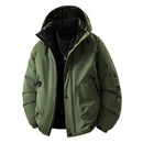 New Winter Men's Cotton Jacket Lined Graphene Design Windproof Waterproof Thermal Coat Ski Hooded Trench Windbreaker