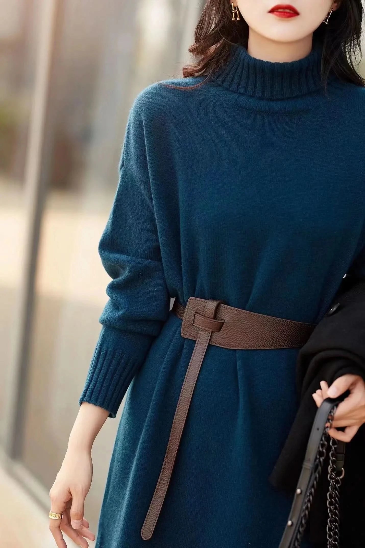 Knotted Belts for Women Belt Lady Waistband Soft Genuine Leather Suede Cowhide Waist Belt Straps Long Dress Coat Accessories - M & M Global