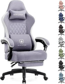 Gaming Chair, Computer Office Chair with Pocket Spring Cushion, Linkage Armrests and Footrest, High Back Ergonomic Computer Cha