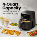 Air Fryer - 4 QT Compact Airfryer for Quick & Easy Meals in Minutes, Features Hi-Fry Technology for Extra Crisp, Touchscreen Con - M & M Global