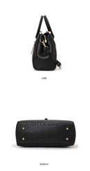 Aidrani Genuine leather women's handbag, fashion crocodile pattern design, high-end luxury cowhide bag large capacity - M & M Global