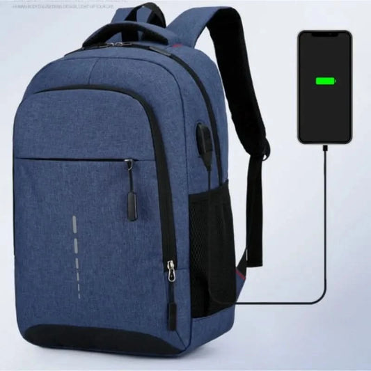 Mens BackPack LargeCapacity Simple Fashion Travel Female Student ComputerBag - M & M Global