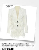 DEAT Fashion Orange Imitation Fox Fur Grass Coat Women's Round Neck Plush Thick Jacket Winter New 7A1578