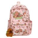 Cute Capybara Backpack for Girls Boys Student Teenager Children's Rucksack Women Cute Casual School Bags Kids Birthday Gift Toy - M & M Global