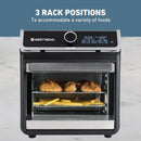 Air Fryer Oven 15-Quart with Digital Controls Easy-View Door and 16 Cooking Presets, Includes Eight Accessories, 1000-Watts, Bla - M & M Global