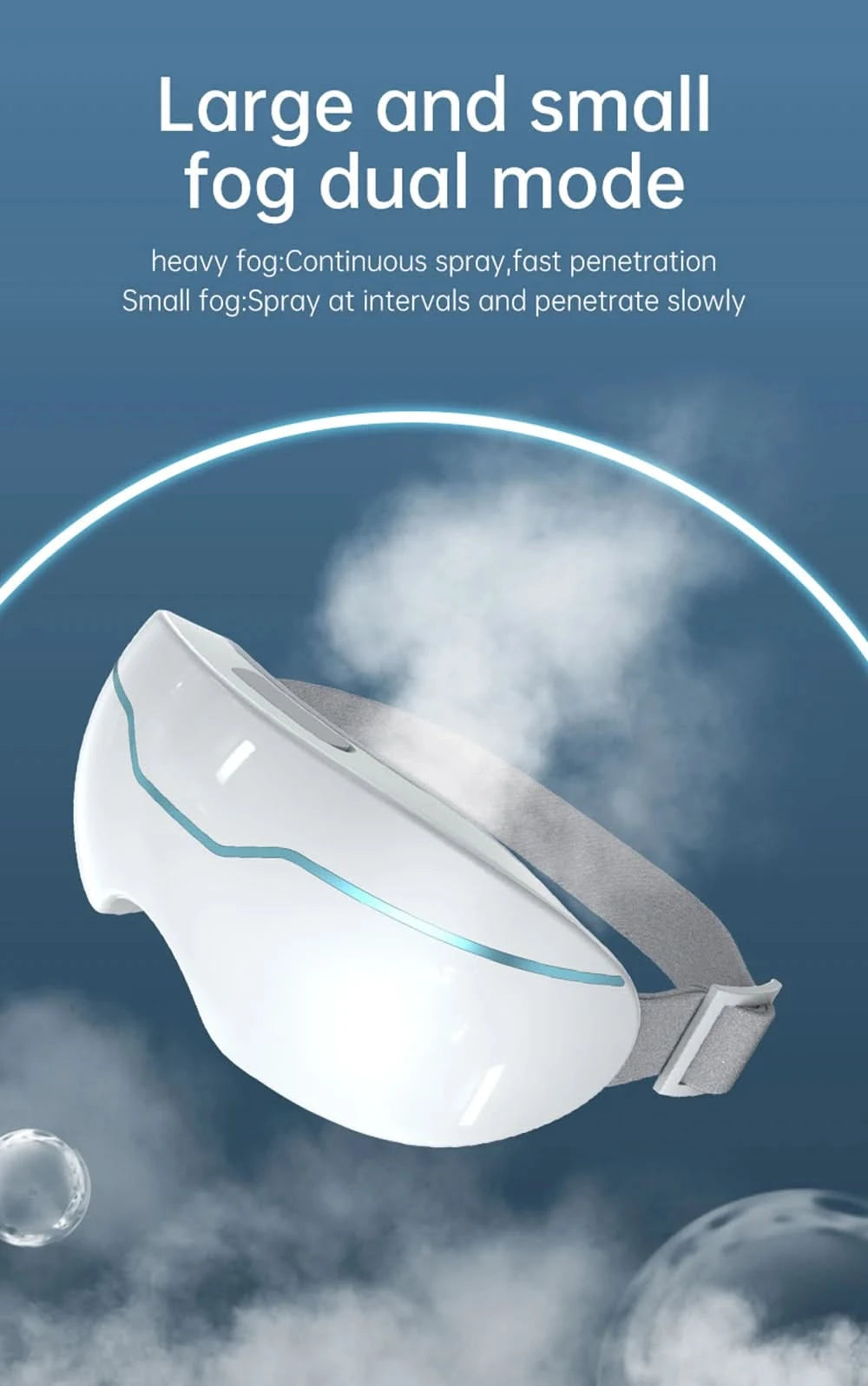Electric Nano Steam Eye Massager Atomizing Eye Acupressure Massage Relieve Fatigue Dark Circles Improve Sleep Eye Care Machine - M & M Global