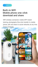 Pocket 4K Mini Camera  Magnetic Wearable Cam with Waterproof Shell WiFi Bike Camera Friendly for Casual Cycling Vlog Home Use - M & M Global