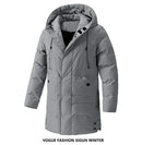 Men Long Parka Fashion Brand Casual Winter Windbreaker Jacket with Hood Coats Fashion Clothing Men All-match Thicken Warm Parkas