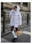 2025 Winter New Down Coat Women Parkas Fashion Long Hooded Outerwear Female Cotton-padded Padded Jacket Loose Ladies Overwear