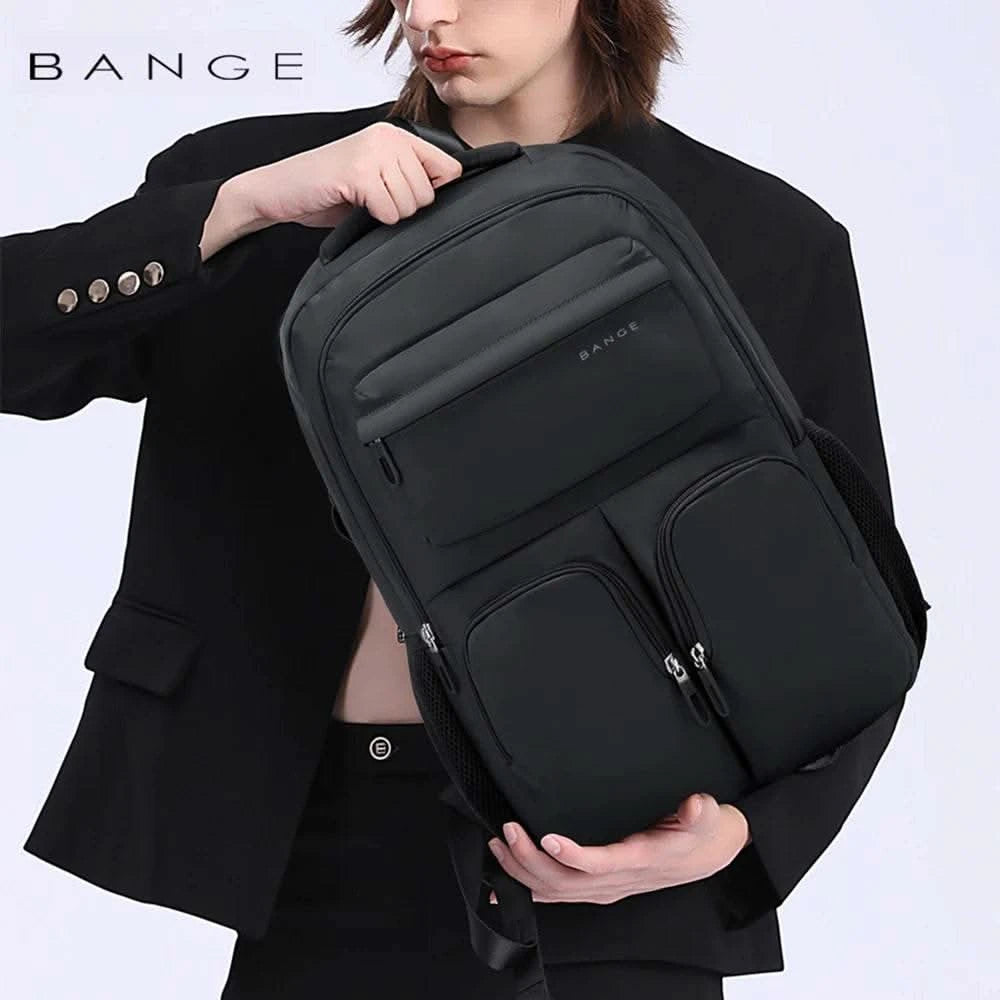 BANGE Large Capacity Men Backpacks for 15.6 Laptop Business Travel Women Backpack Waterproof School Bags with Mesh Side Pockets - M & M Global
