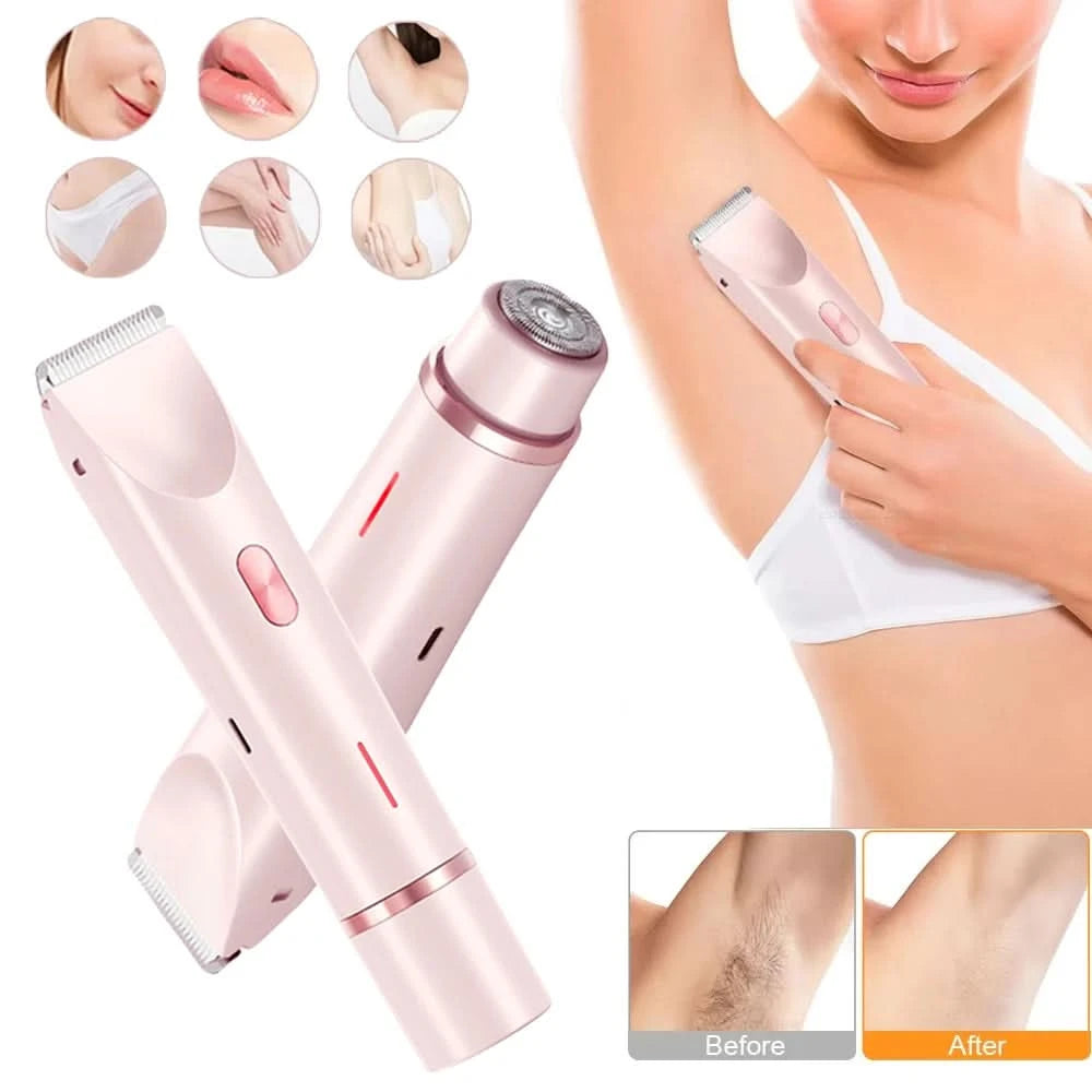 Women Hair Removal Razor Electric Epilator Portable Painless Pubic Legs Body Hair Trimmer for Ladies Bikini Underarms Legs Hair - M & M Global