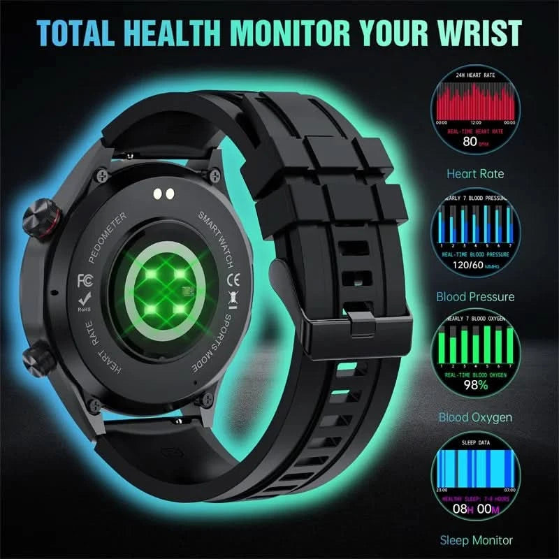 AI Voice Smartwatch Equipped With Flashlight Illumination And 500mah Ultra Long Battery Life - Suitable For Fitness Tracking