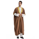 Muslim Arab Men Thobe Thawb Caftan Eid Jubba Thobe Mens Cardigan Abaya Long Dress Ramadan Robe Saudi Arab Musulman Caftan Dubai - M & M Global