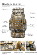 Rilibegan Men Travel Backpack Tactical Climbing Outdoor Hiking Camouflage Multifunctional Bag Men Backpack - M & M Global