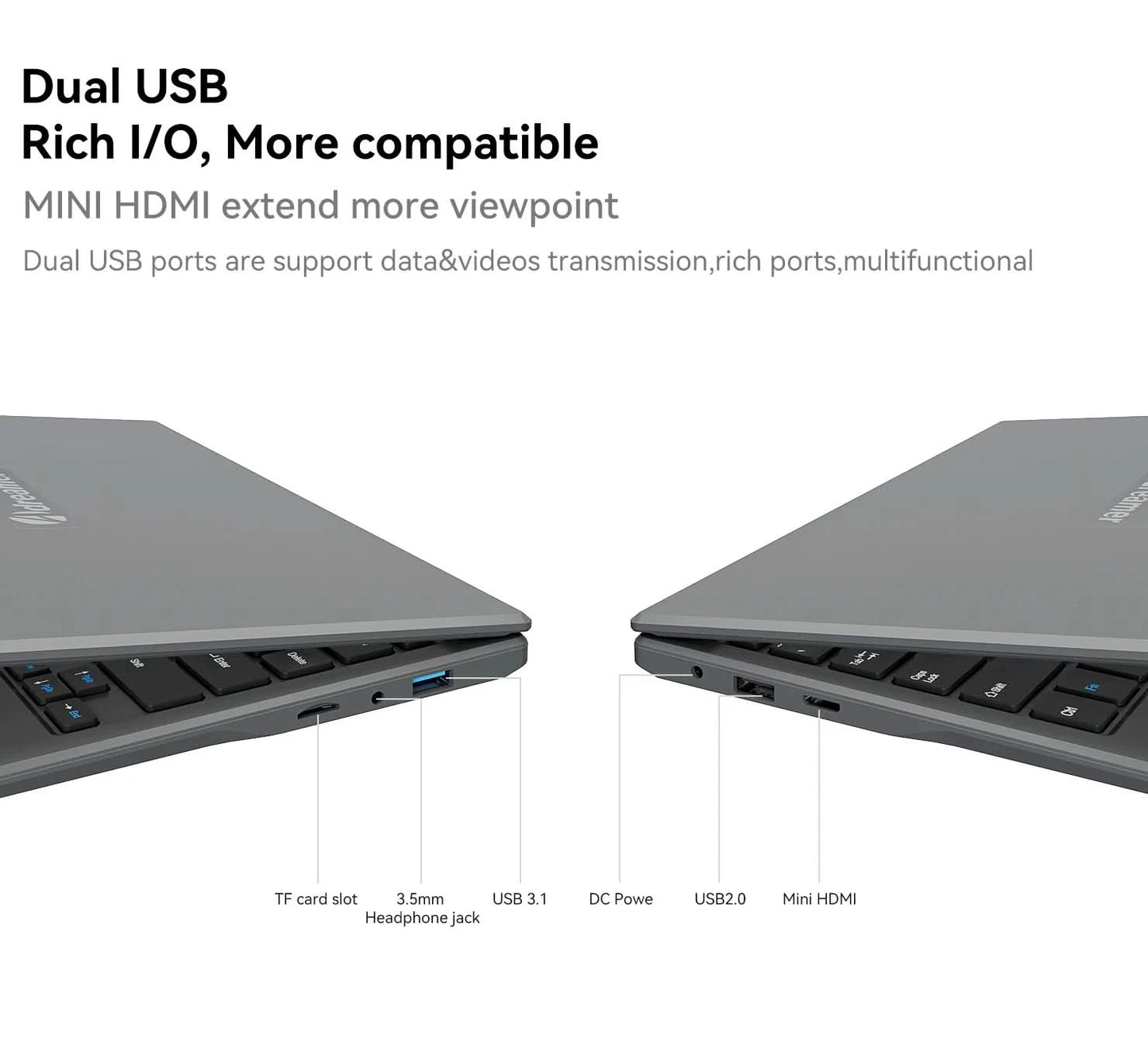 Adreamer LeoBook13 Laptop 8GB RAM 1TB SSD Notebook 13.3-inch 2560X1600 Resolution Computer Intel Celeron N4020 Ship From US
