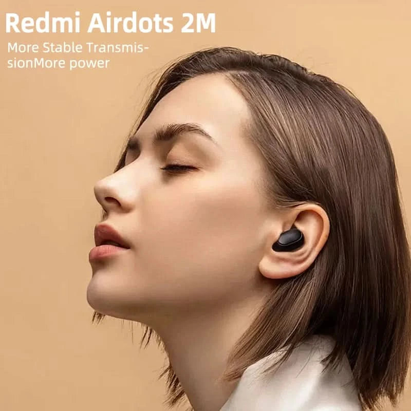 Xiaomi Redmi Airdots 2 Bluetooth Earphones Sport Music Gaming Outdoor Mini Wireless Headset with Mic Headphones In Ear Earbuds - M & M Global