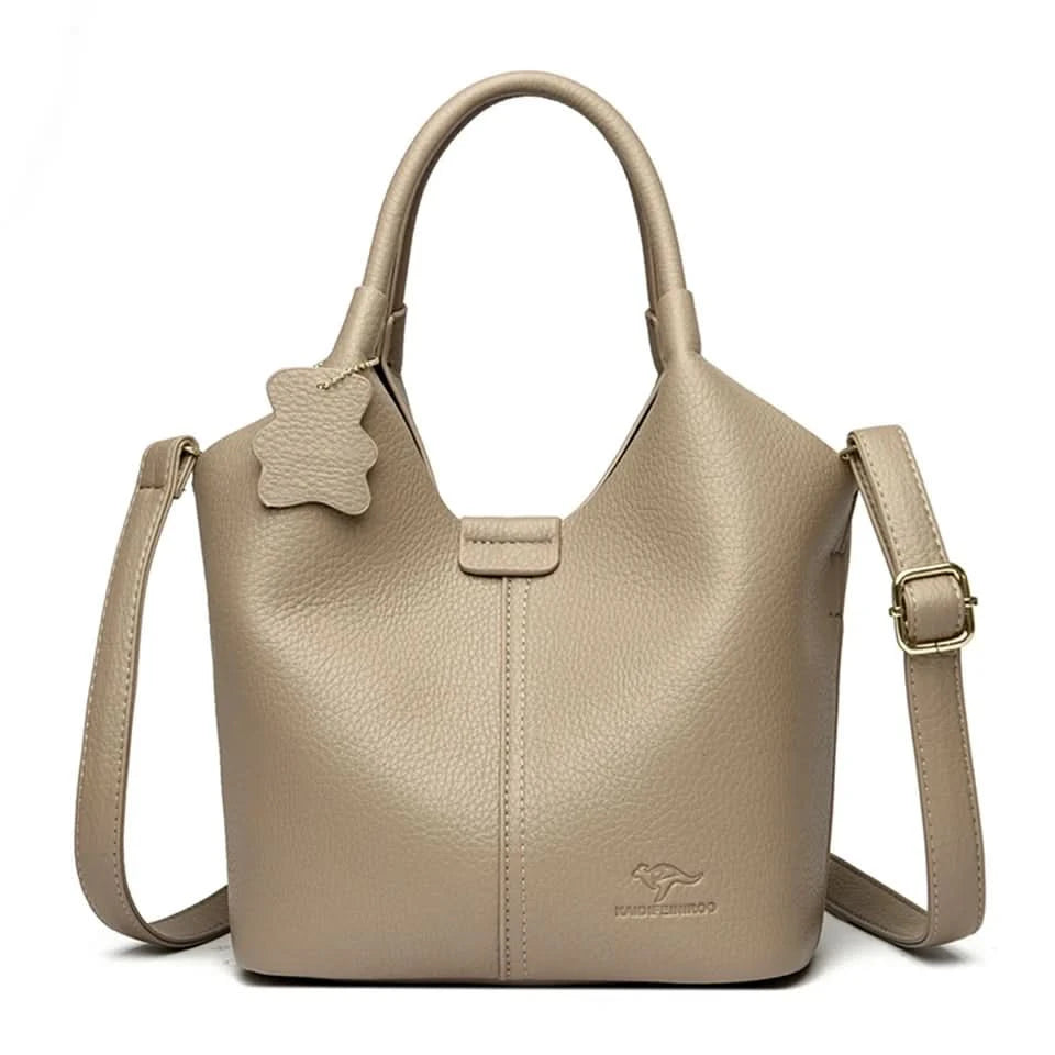 Soft Leather Handbags for Women Vintage Shoulder Bag Luxury Designer Ladies Large Capacity Bags Sac A Main - M & M Global