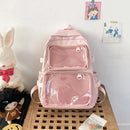 Japanese Style Transparent Ita Bag for Girls Comic Cons Large Capacity Women Backpack Fashion School Bags for College Student JK - M & M Global
