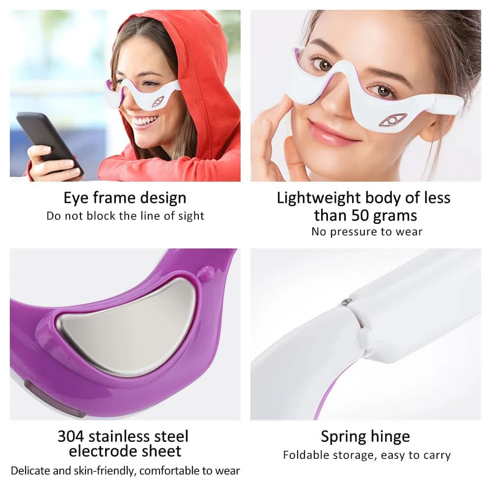 Electric Eye Massager Anti Wrinkle Aging Eye Care Beauty Tool Massage Rechargeable Eye Fatigue Relief Device - M & M Global
