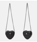 2024 Women's Heart-Shaped Herringbone Crossbody Bag with Eagle and Bird Head Shoulder Bag Chain Purse - M & M Global