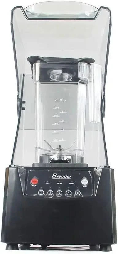 Soundproof Blender, 110V 2600W 1.8L Commercial Fruit Juice Smoothie Maker With Shield Quiet Sound Enclosure for Puree, Ice Crush - M & M Global