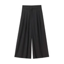 TFMLN Fashion Women's Trouser Suits Sleeveless V-Neck Top With Belt Straight Pants Sets 2025 Spring Summer Commuter 2 Piece Set - M & M Global