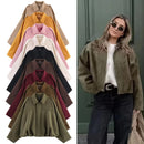 Women Green Suede Jacket 2026 New Spring Fashion Long Sleeve Zipper Oversize Bomber Jackets Chic Female Street Casual Coats ﻿