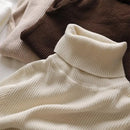Korean High Collar Knitted Long Sleeve Base Shirt Pure Color Slimming Versatile Underwear Elegant Inner Long Top Women's Fashion