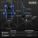 Ergonomic Gaming Chair Recliner, PU Leather Racing Game Chairs for Adults, Executive Office Chair Gamer Chair with Massager