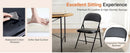 JHK Leather Padded Folding Living Room Chairs 2 Pack Sturdy Metal Foldable Chair Easy to Use and Storage Outdoor for Home Office
