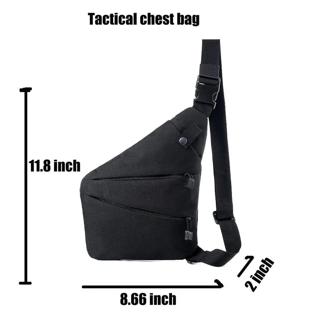 Holster Men's Left Right Nylon Shoulder Bag Anti-theft Bag Chest Bag Hunting Multifunctional Concealed Tactical Storage Gun Bag - M & M Global