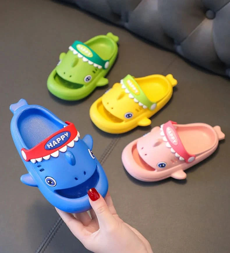 Megalodon Shark Slippers Summer EVA Waterproof Anti-slip Garden Shoes Boys And Girls Outdoor Casual Beach Sandals For Kids - M & M Global
