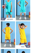 Kid Basketball Jersey Quick-drying Training Uniform Shirts Children Sportswear Kit Boys and Girls Tracksuit Sport Suit Clothes - M & M Global