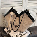 Straw Beach Bag Vintage Handmade Woven Shoulder Bag Raffia circle Rattan bags Bohemian Summer Vacation Casual Bags - M & M Global