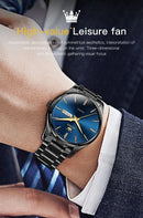 OLEVS Men Watches Waterproof Stainless Steel Quartz Male Wristwatch Gold Watch Fashion Luminous Luxury Calendar Business Clock - M & M Global