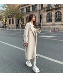 Plus Size Trendy Korean Style Woolen Coat Women's Loose Midi Student Style Jacket Autumn Winter New Arrival Small Size Outerwear