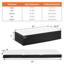 JHK Three Fold Portable Floor Bed,Certified By CertiPUR-US,Suitable For Travel,Camping,And Yoga,Soft Touch And Flexible Zipper