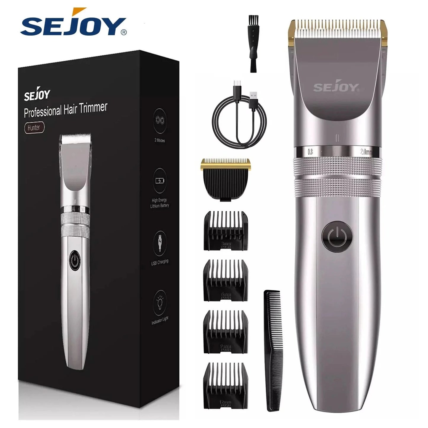 SEJOY Professional Trimmer Hair Clippers Cutting Beard Cordless Shaving Machine - M & M Global