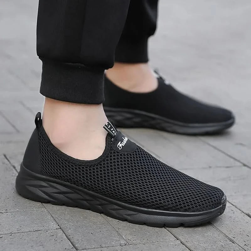 YRZL Mesh Loafers Men Casual Shoes Summer Lightweight Outdoor Male Walking Shoes Anti-slip Comfortable Slip on Loafers for Men - M & M Global