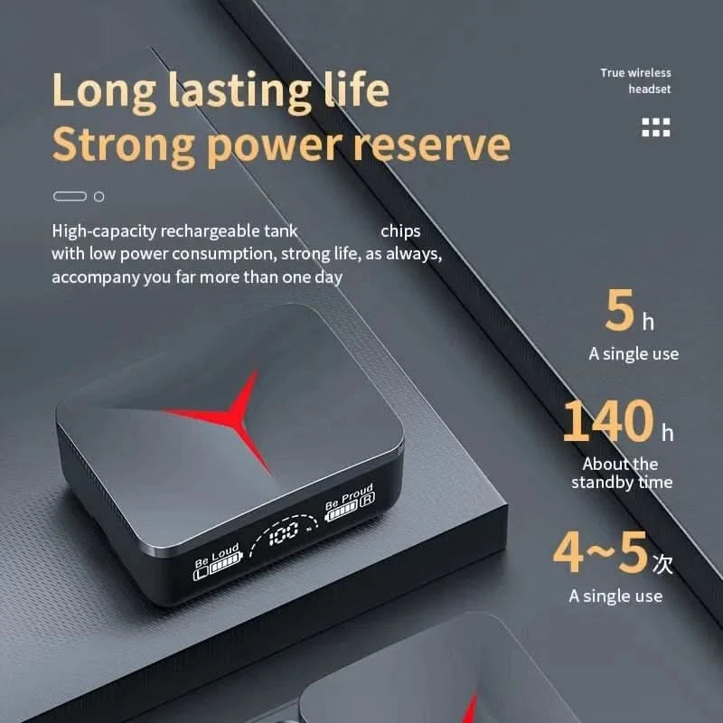 Original TWS M90 Wireless Headphones Sliding Cover Gaming Earphone Bluetooth 5.3 Sport Earbuds Music Headsets For Iphone Xiaomi - M & M Global