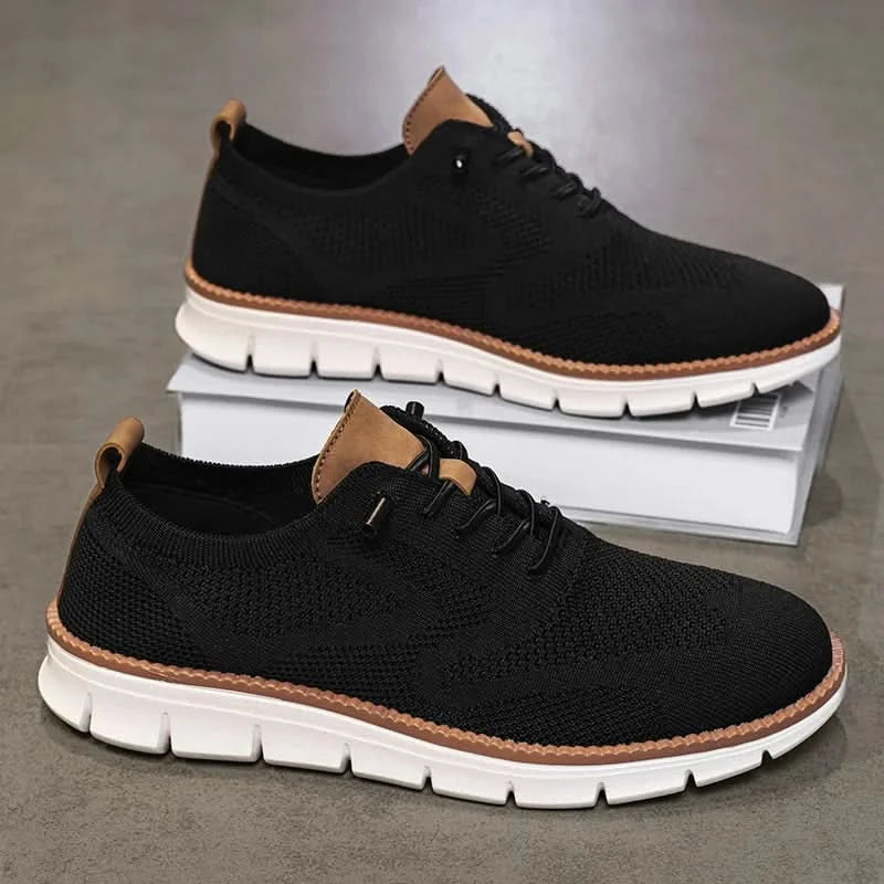 YRZL Men Casual Sports Shoes Anti Slip Wear-Resistant Breathable Cushioning Color Blocking Design Versatile Casual Sports Shoes - M & M Global